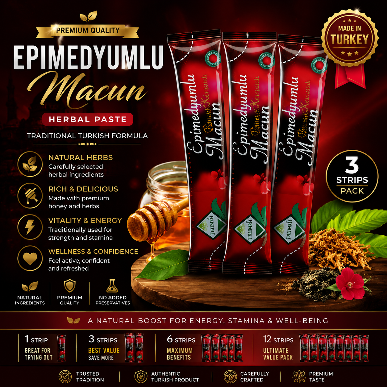 Turkey Jam 14 Gm - 3 Strips