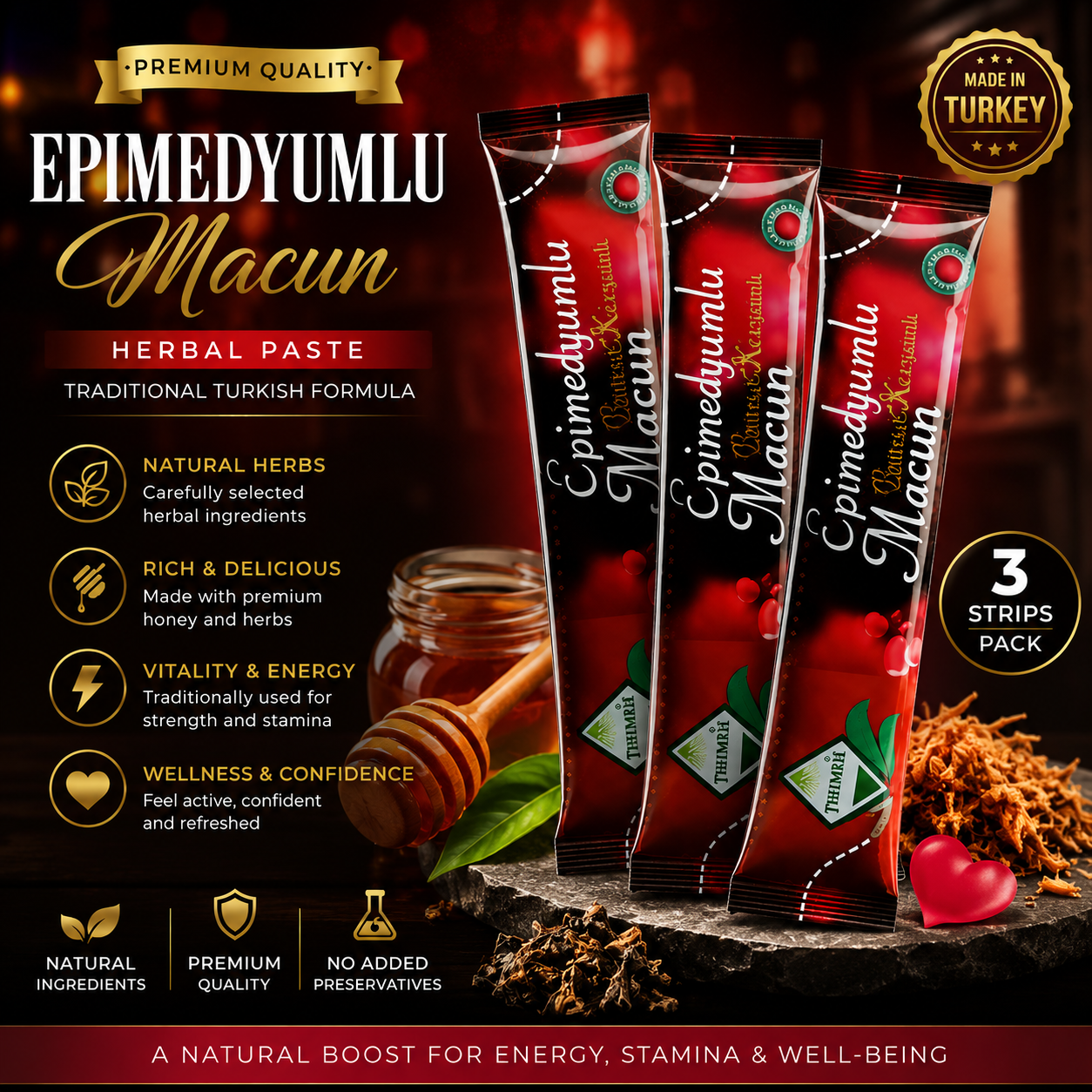 Turkey Jam 14 Gm - 3 Strips